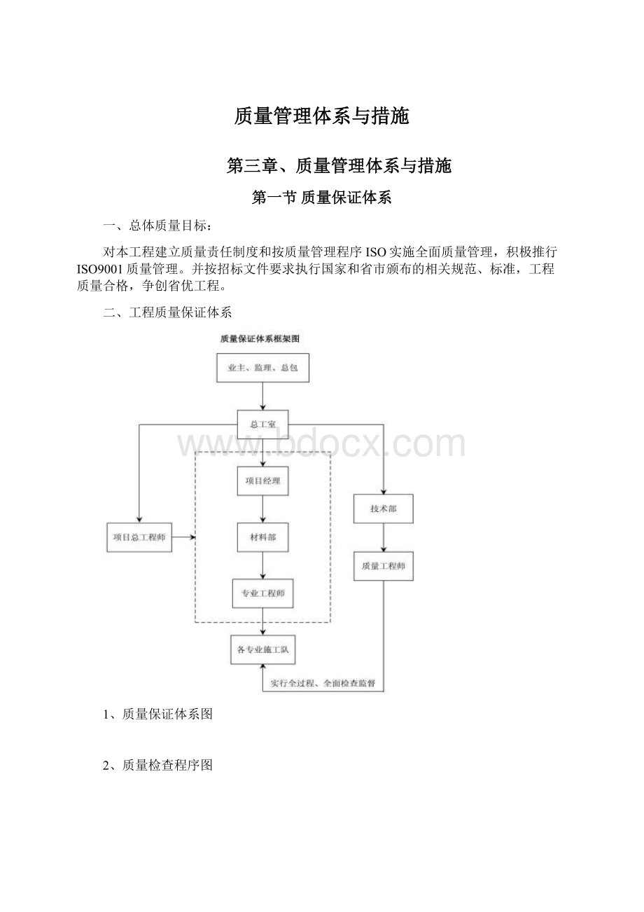 质量管理体系与措施Word格式.docx