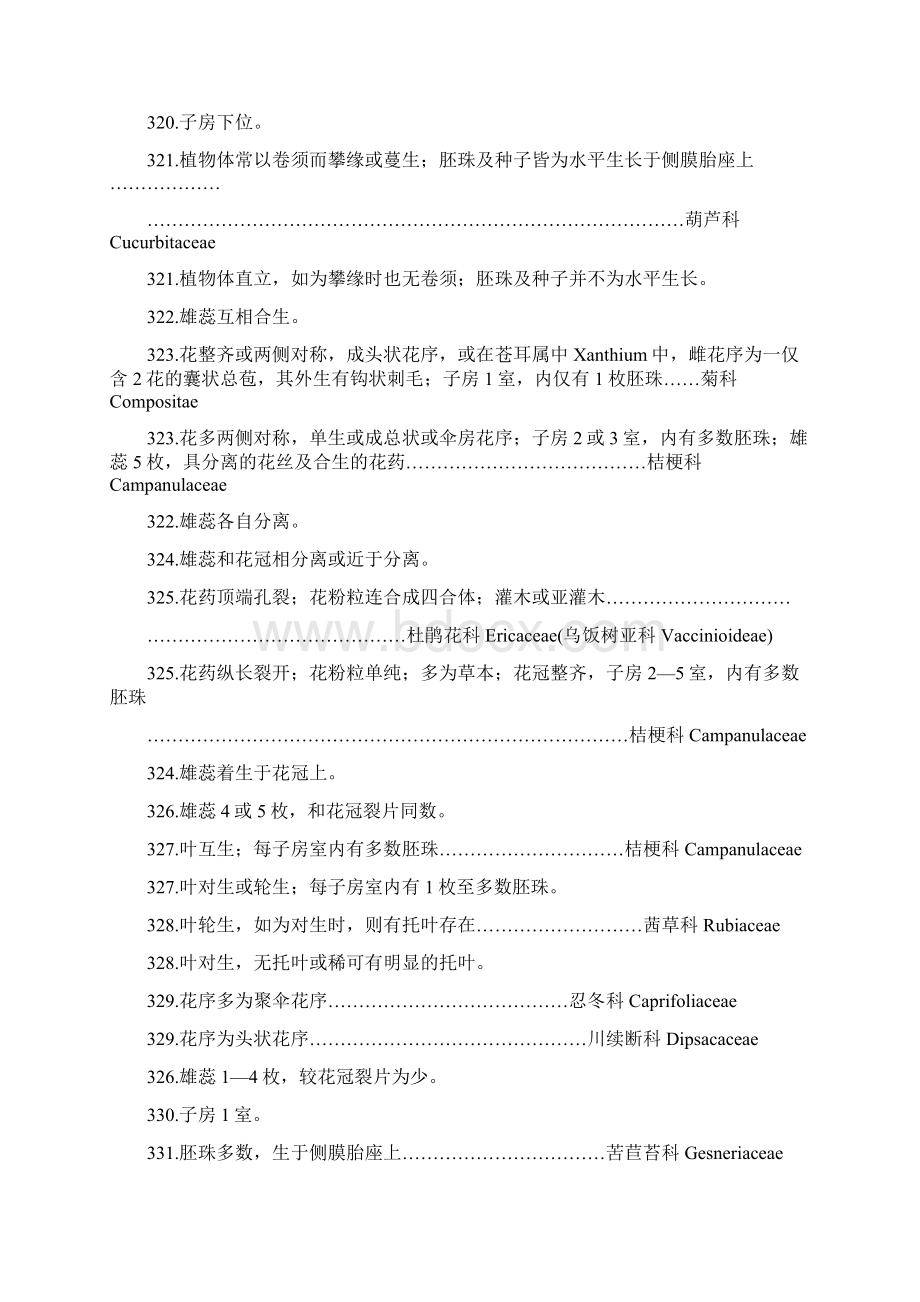 甘肃被子植物分科检索表.docx_第3页