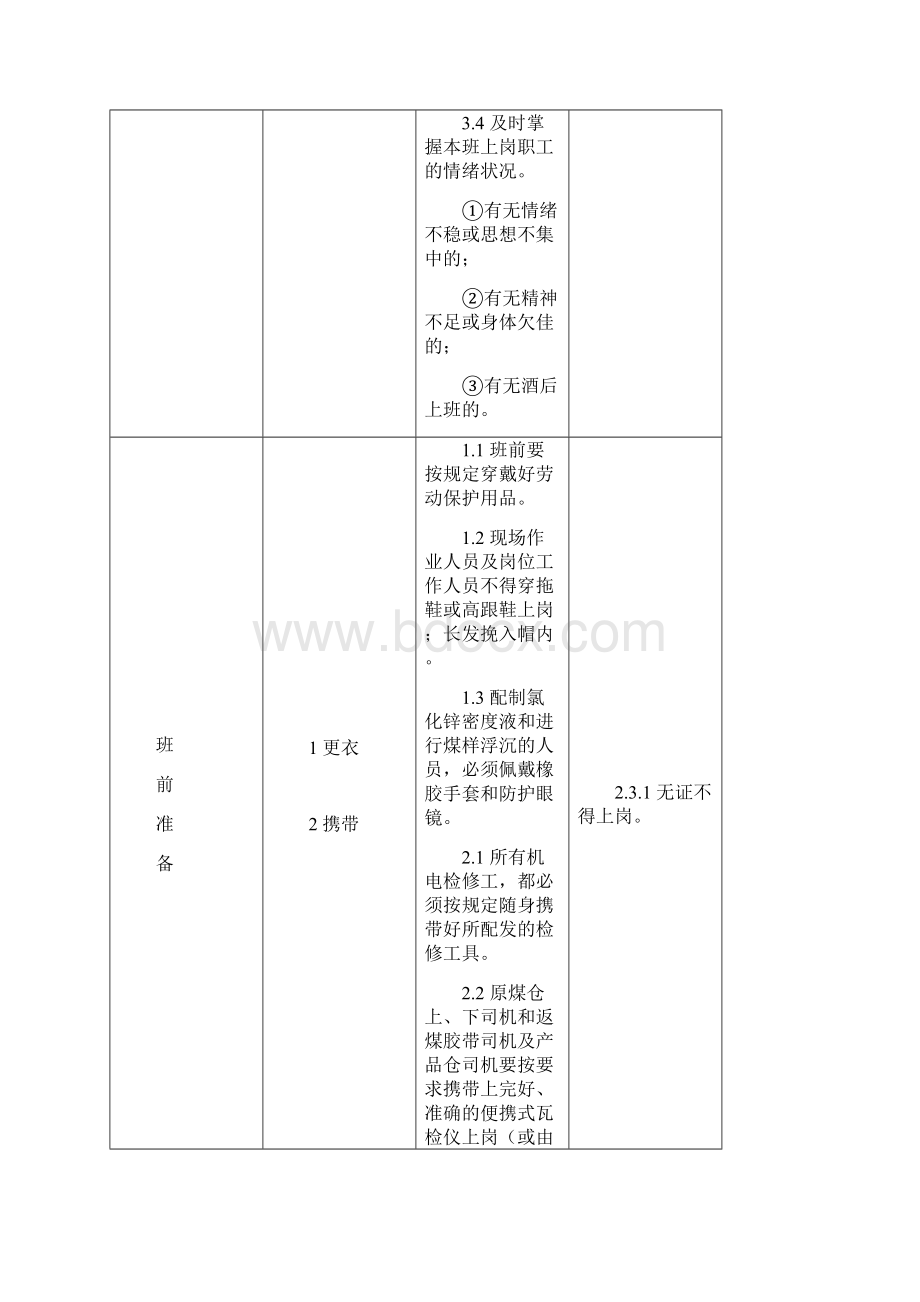 300万吨选煤厂岗位标准化作业标准文件标书文档格式.docx_第2页