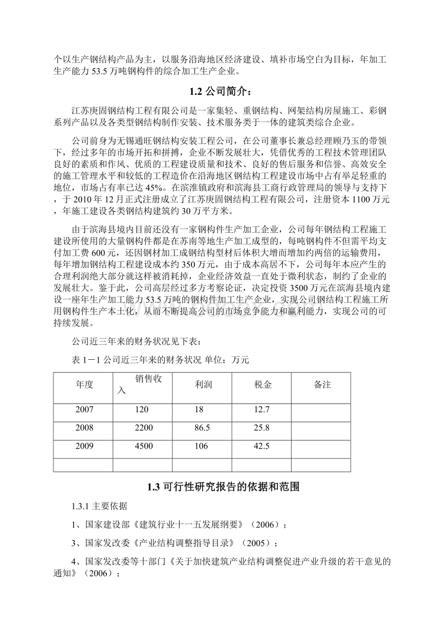 年产535万吨钢结构加工生产项目可行性研究报告.docx_第2页