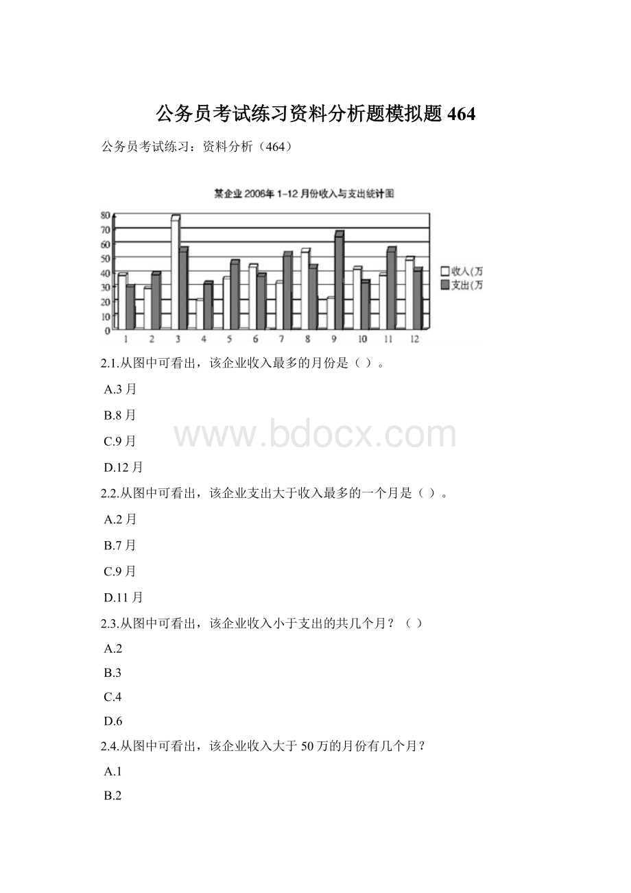 公务员考试练习资料分析题模拟题464.docx