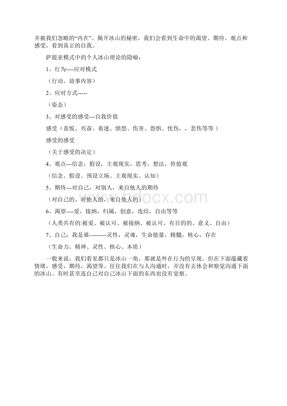 如何运用萨提亚的冰山理论知识交流Word文档格式.docx_第2页