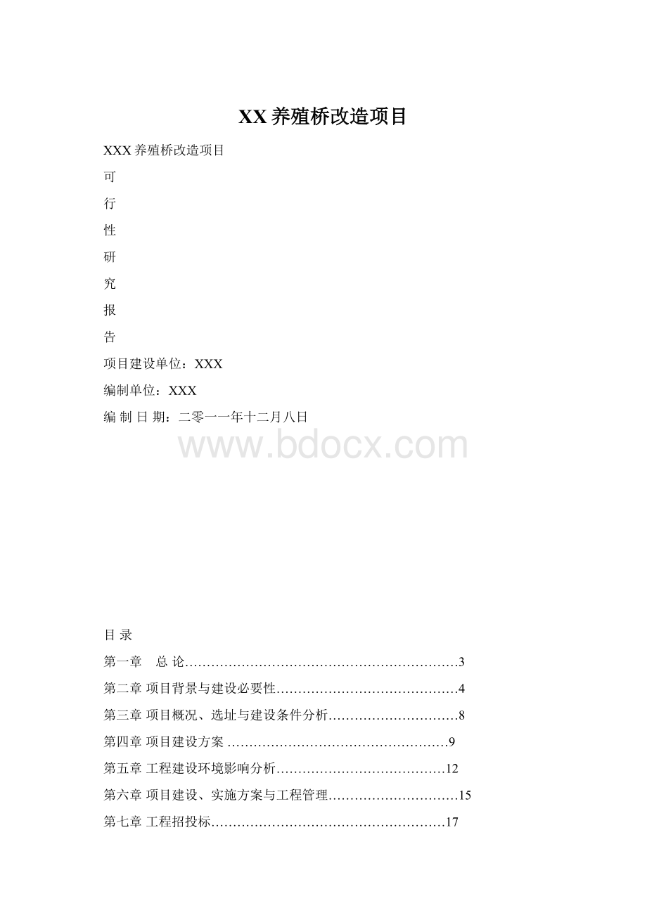 XX养殖桥改造项目Word下载.docx