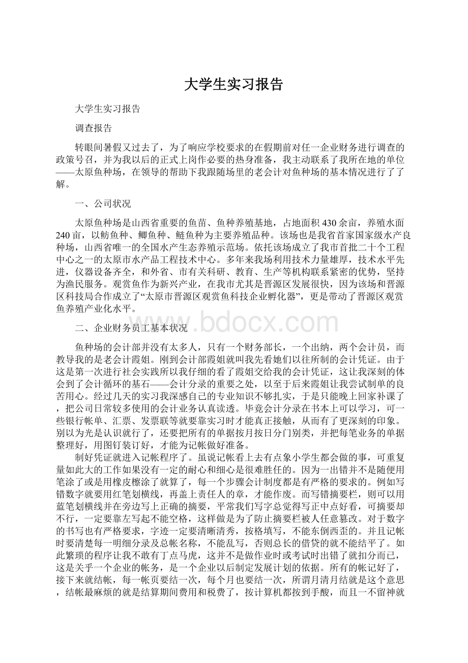 大学生实习报告.docx