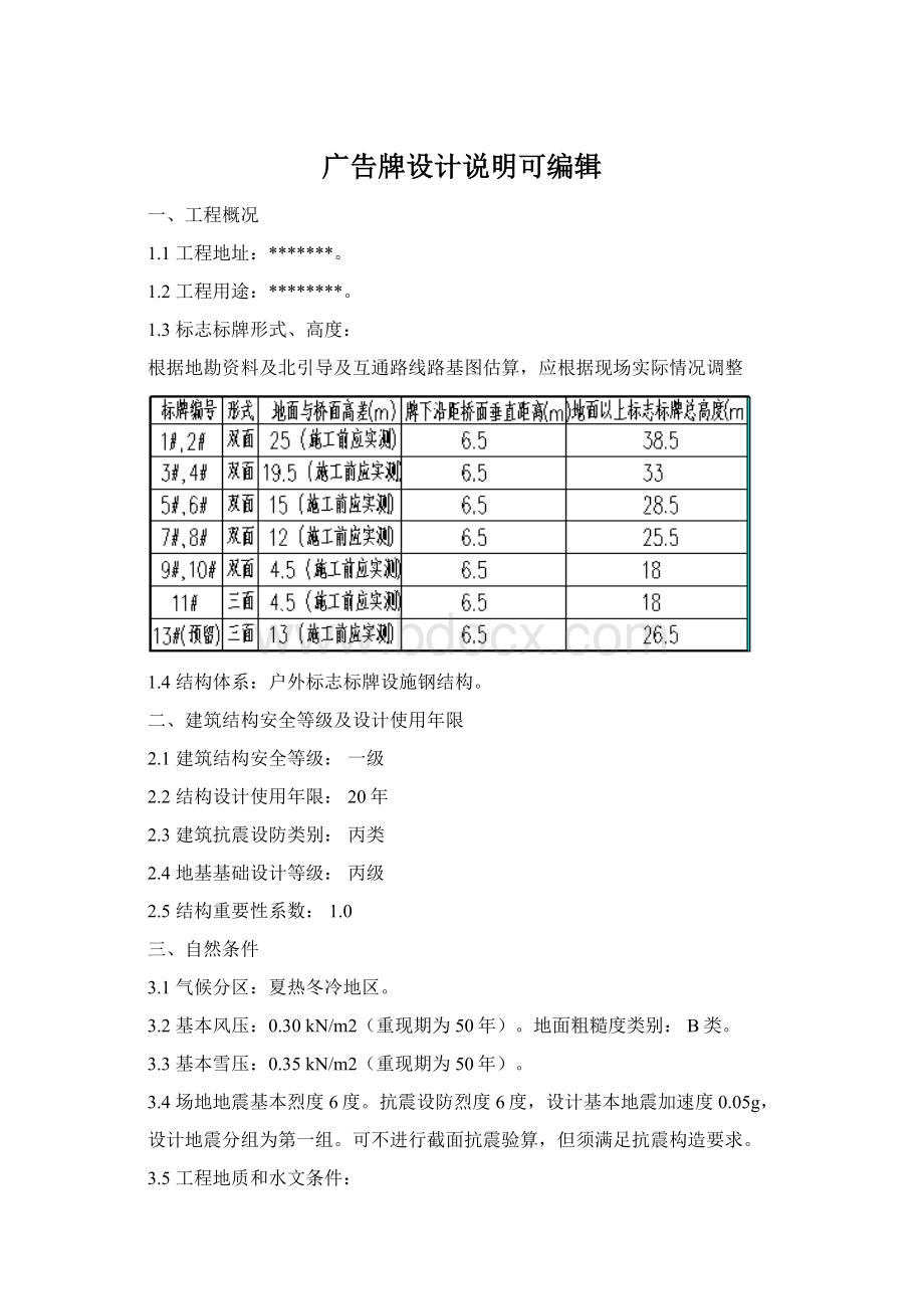 广告牌设计说明可编辑.docx_第1页