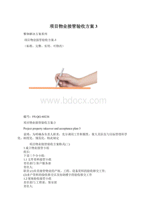 项目物业接管验收方案3.docx