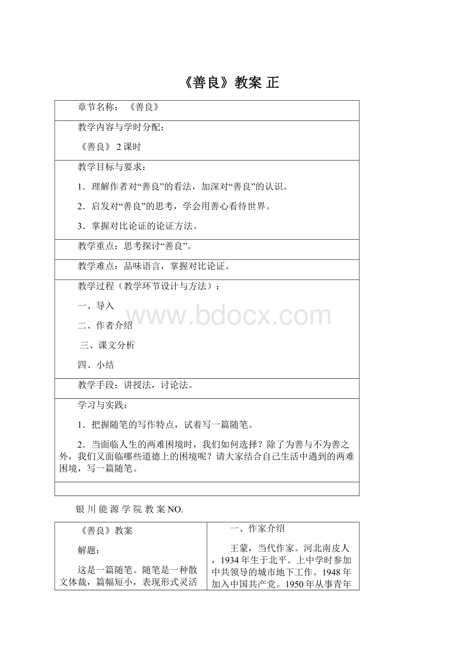 《善良》教案 正.docx_第1页