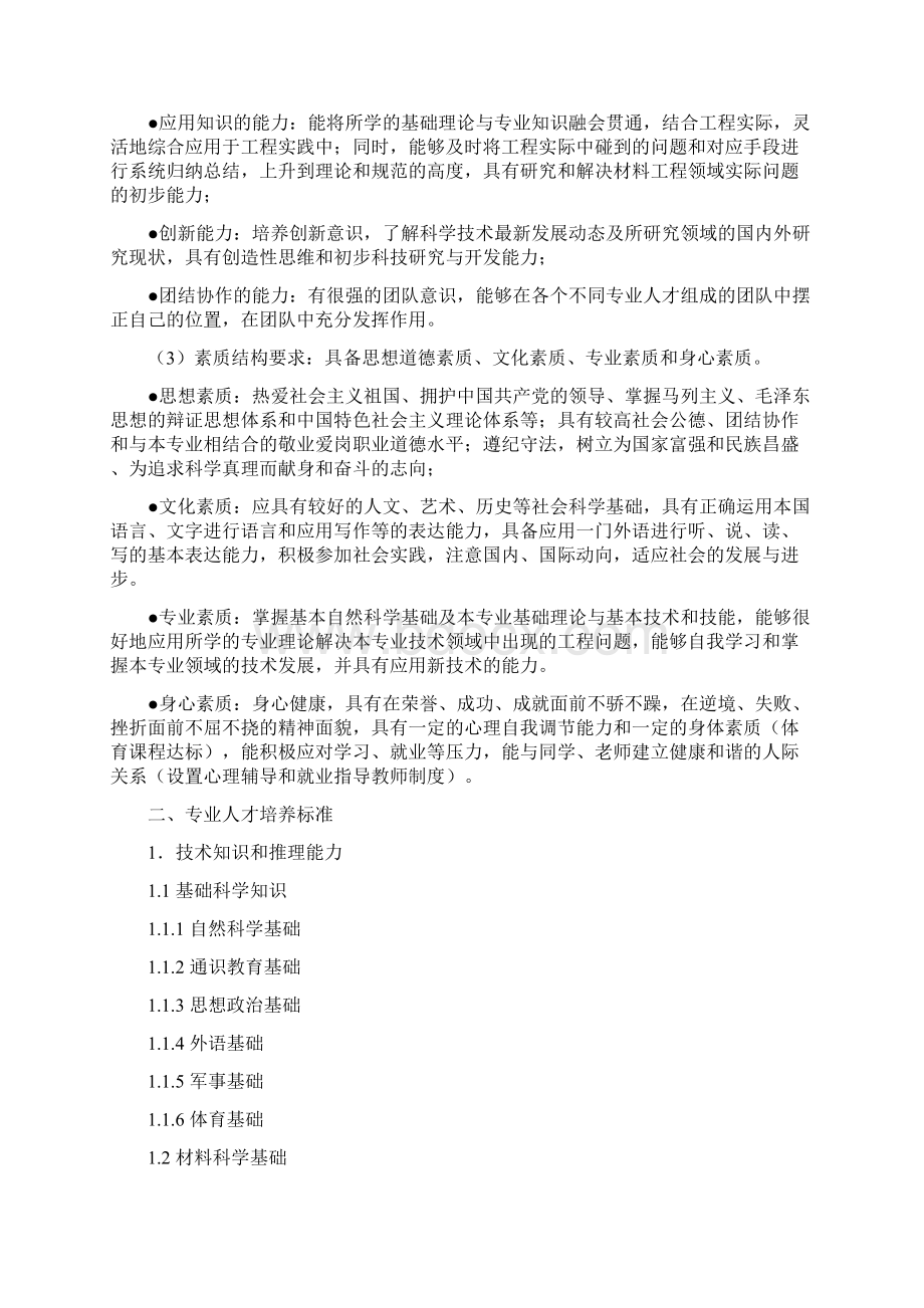 材料科学与工程专业培养方案金属材料及无机非金属.docx_第2页