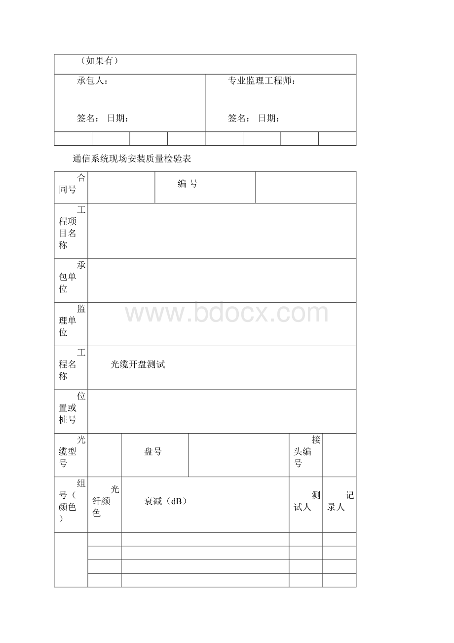 通信系统现场安装质量检验表汇编.docx_第2页