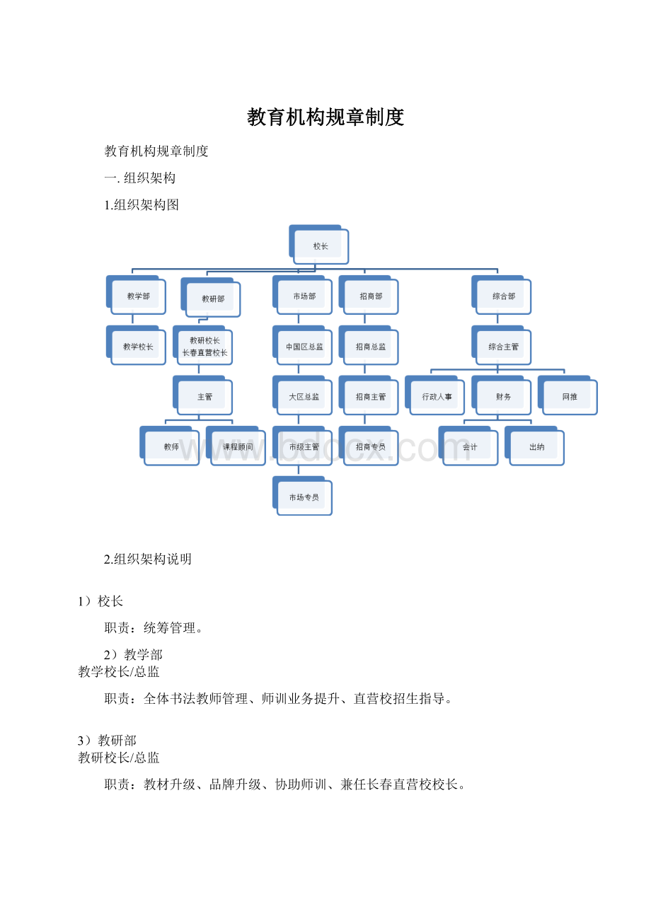 教育机构规章制度.docx