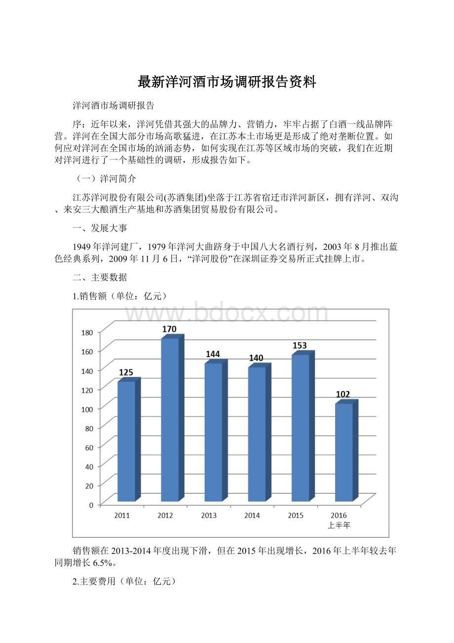 最新洋河酒市场调研报告资料.docx