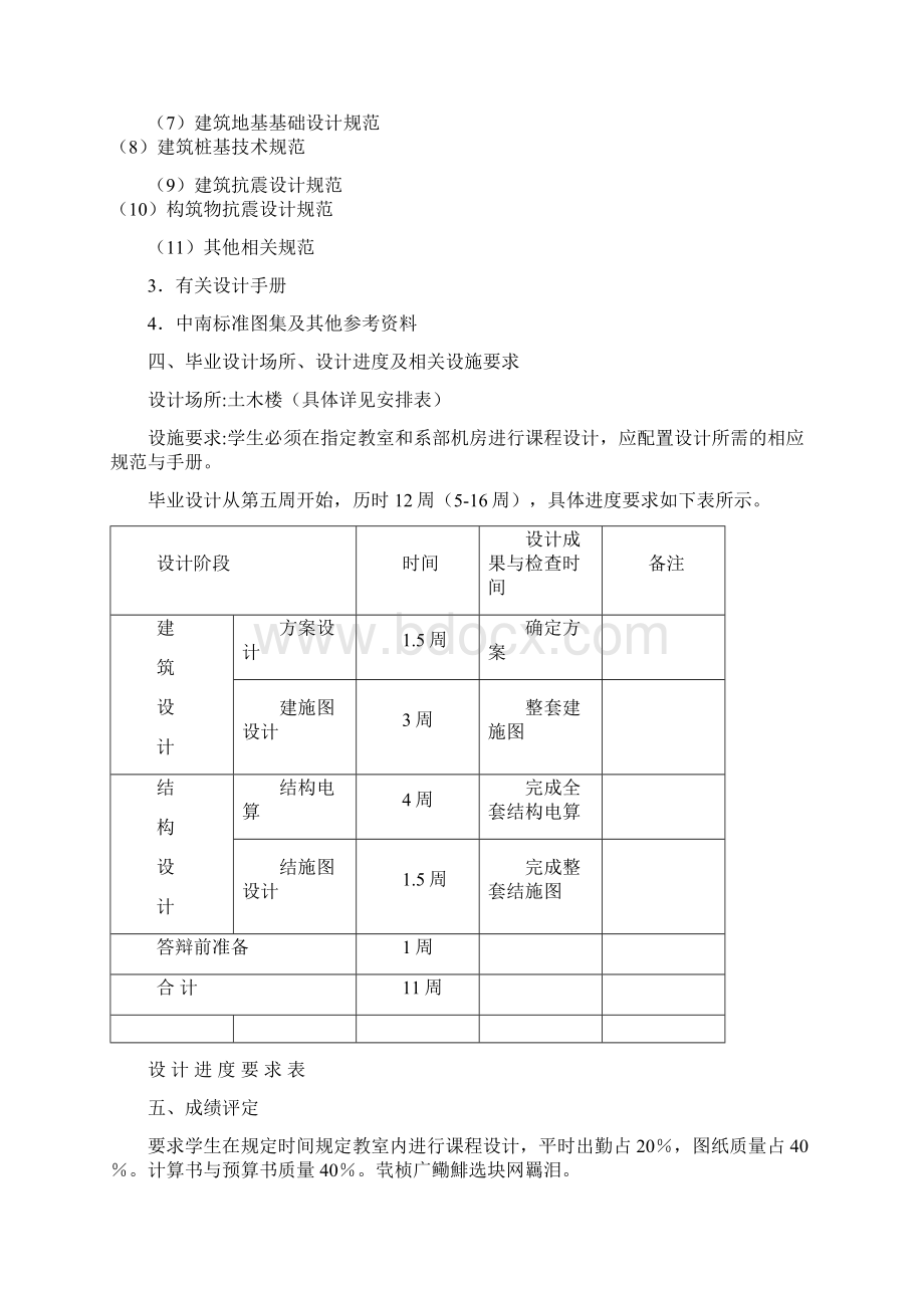 某机关办公楼设计毕业设计任务书.docx_第3页