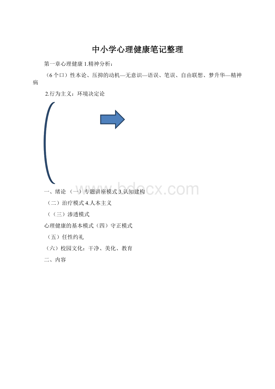 中小学心理健康笔记整理Word格式文档下载.docx_第1页