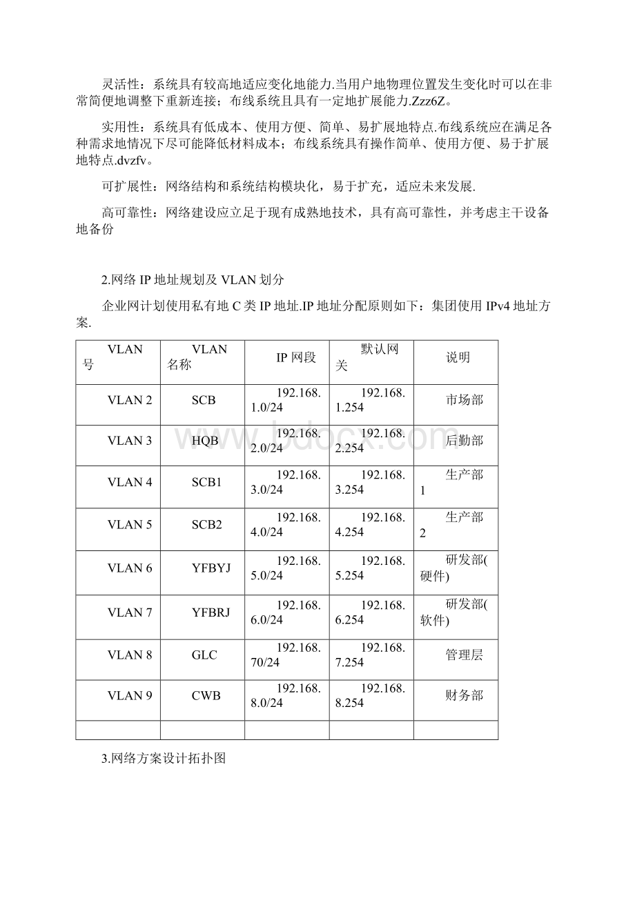 中小型企业网络规划设计方案措施.docx_第3页