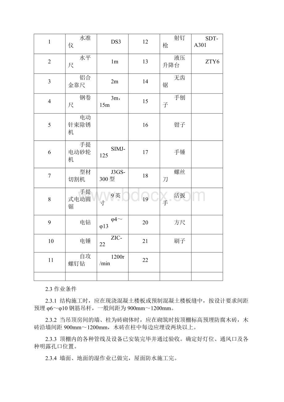 轻钢龙骨吊顶施工工艺标准1.docx_第2页