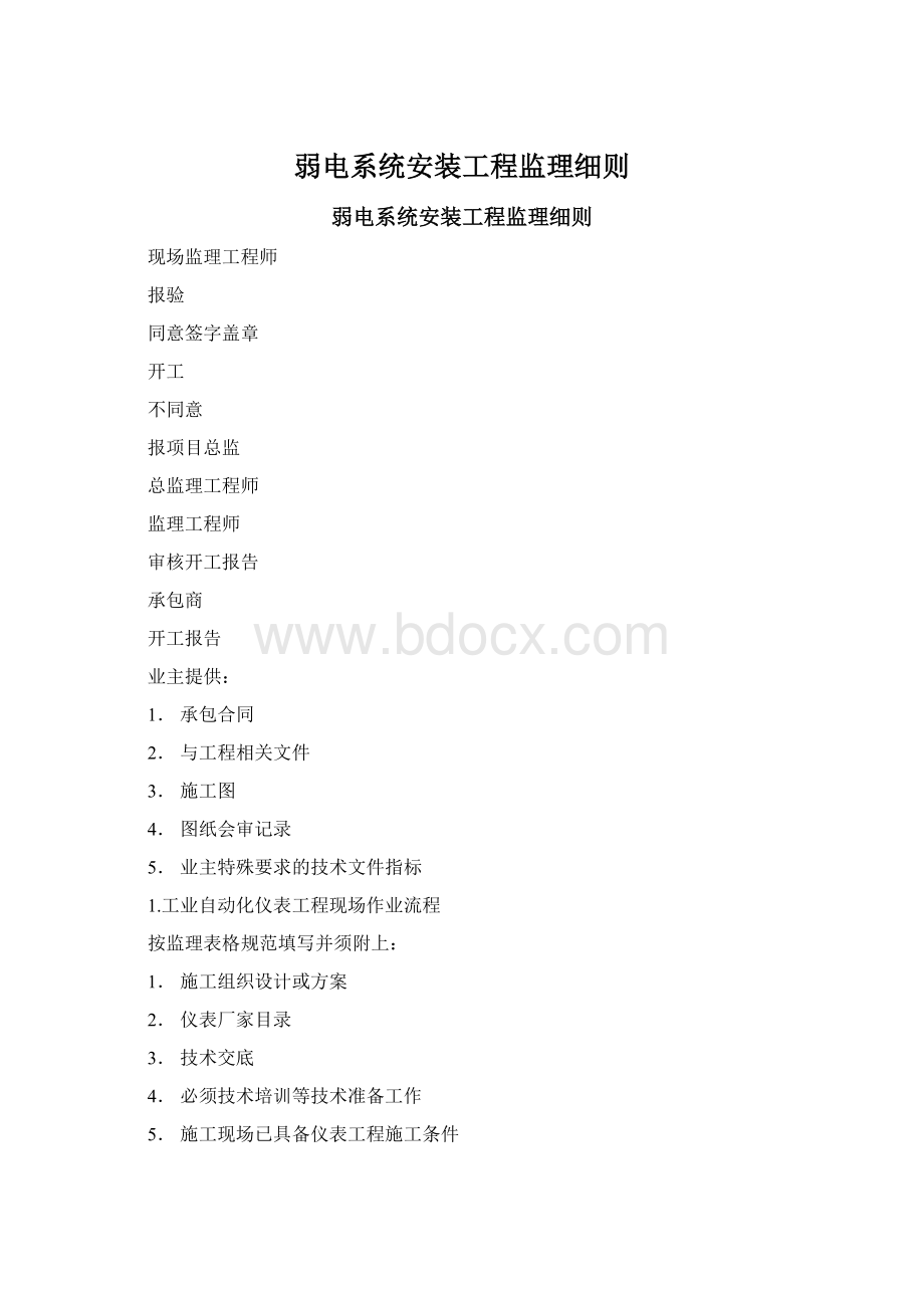 弱电系统安装工程监理细则Word格式文档下载.docx_第1页