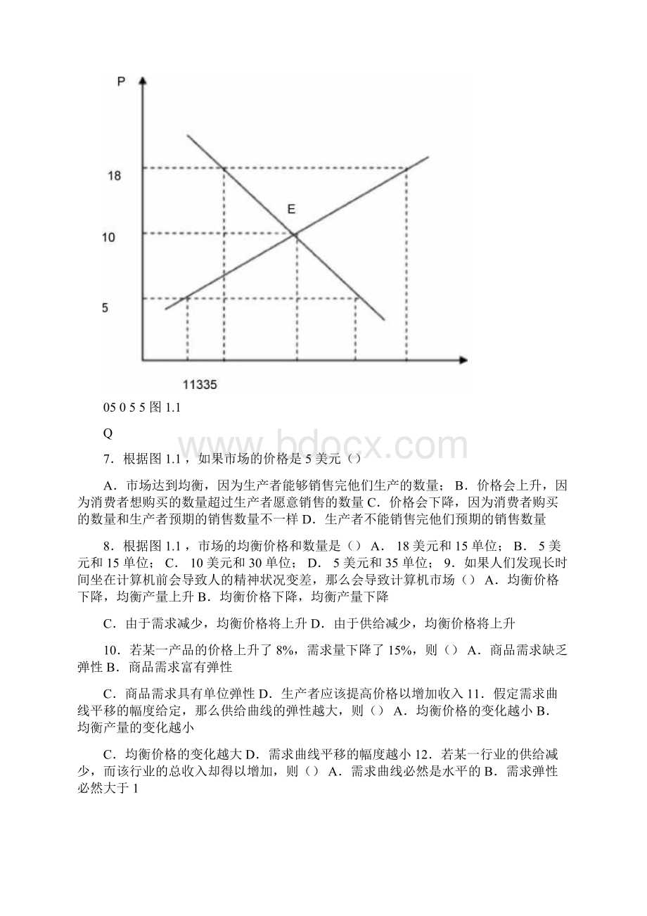 《马工程西方经济学微观部分习题集》第一章需求供给和均衡价格一Word格式文档下载.docx_第2页