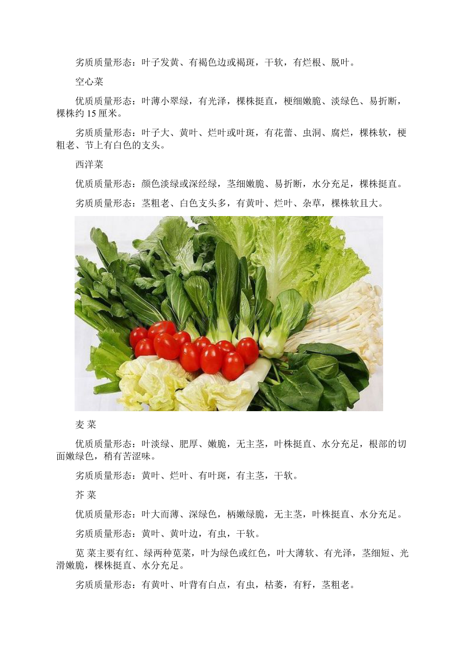 蔬菜采购员应该知道的蔬菜验收标准.docx_第2页