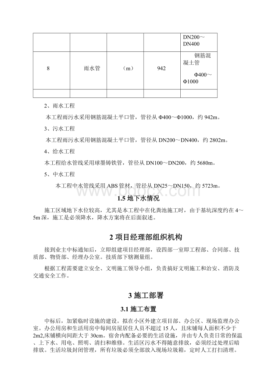 室外道路给水中水雨污水工程施工组织设计Word文档下载推荐.docx_第3页