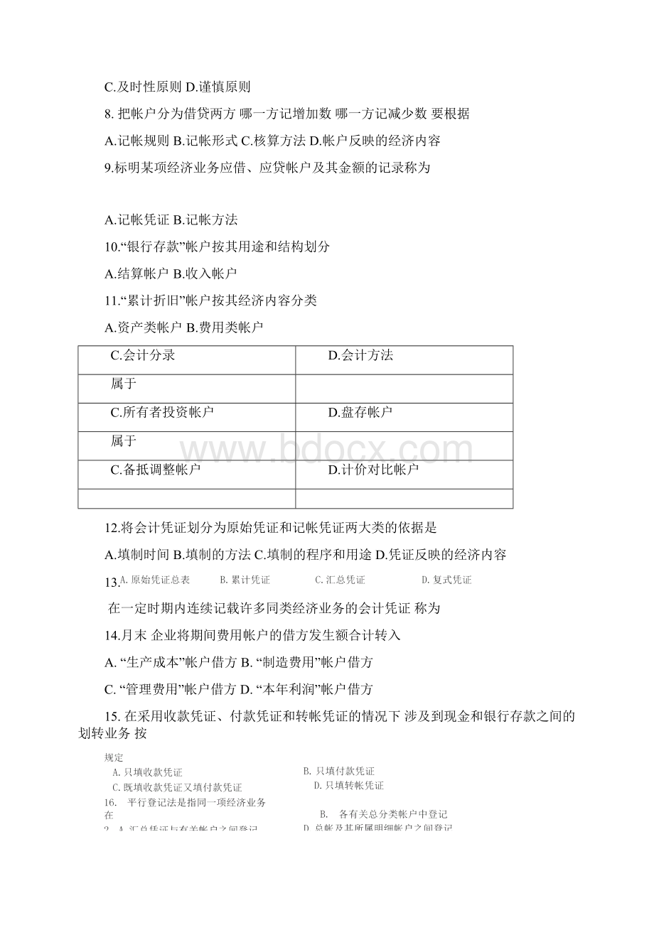 会计学基础试题库.docx_第2页