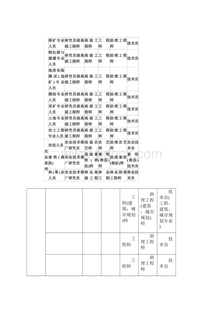 职称专业分类一览表.docx_第2页