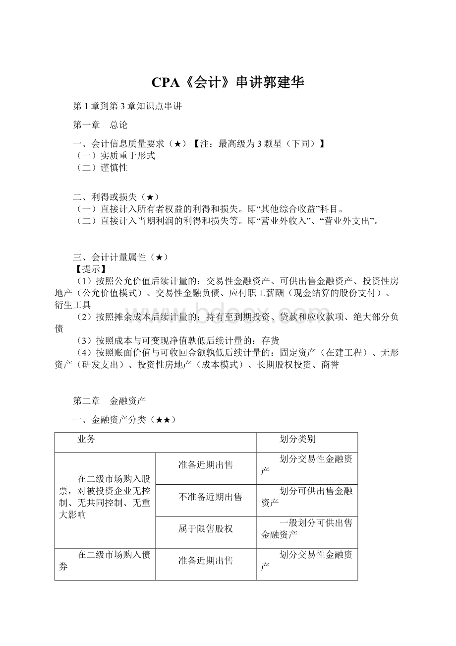 CPA《会计》串讲郭建华Word下载.docx_第1页