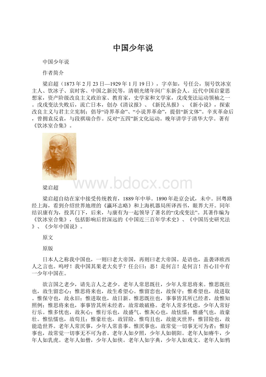 中国少年说Word格式文档下载.docx_第1页