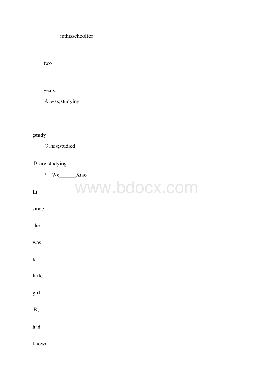 初中英语现在完成时专项练习题及答案.docx_第2页