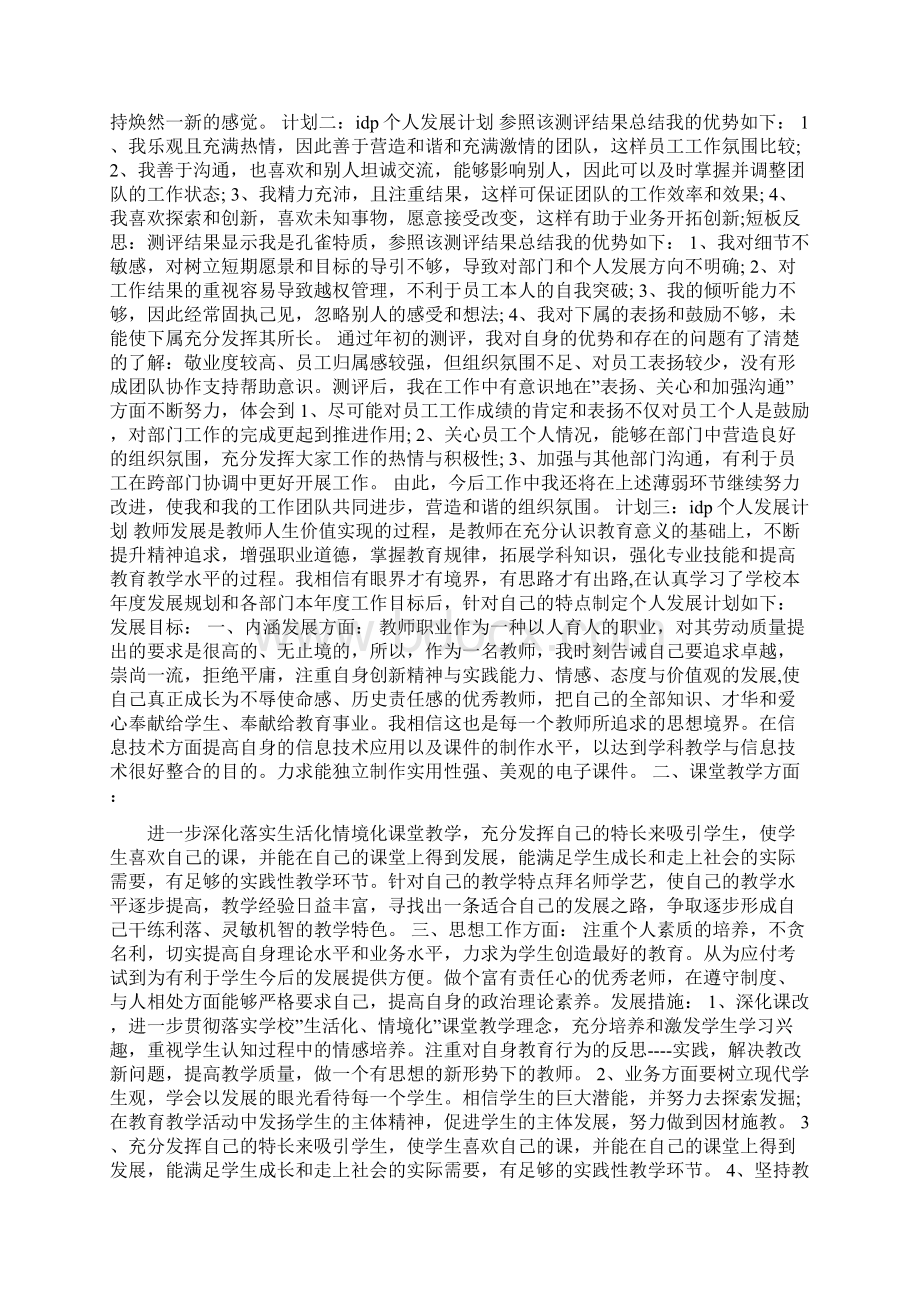 idp个人发展计划Word格式.docx_第2页