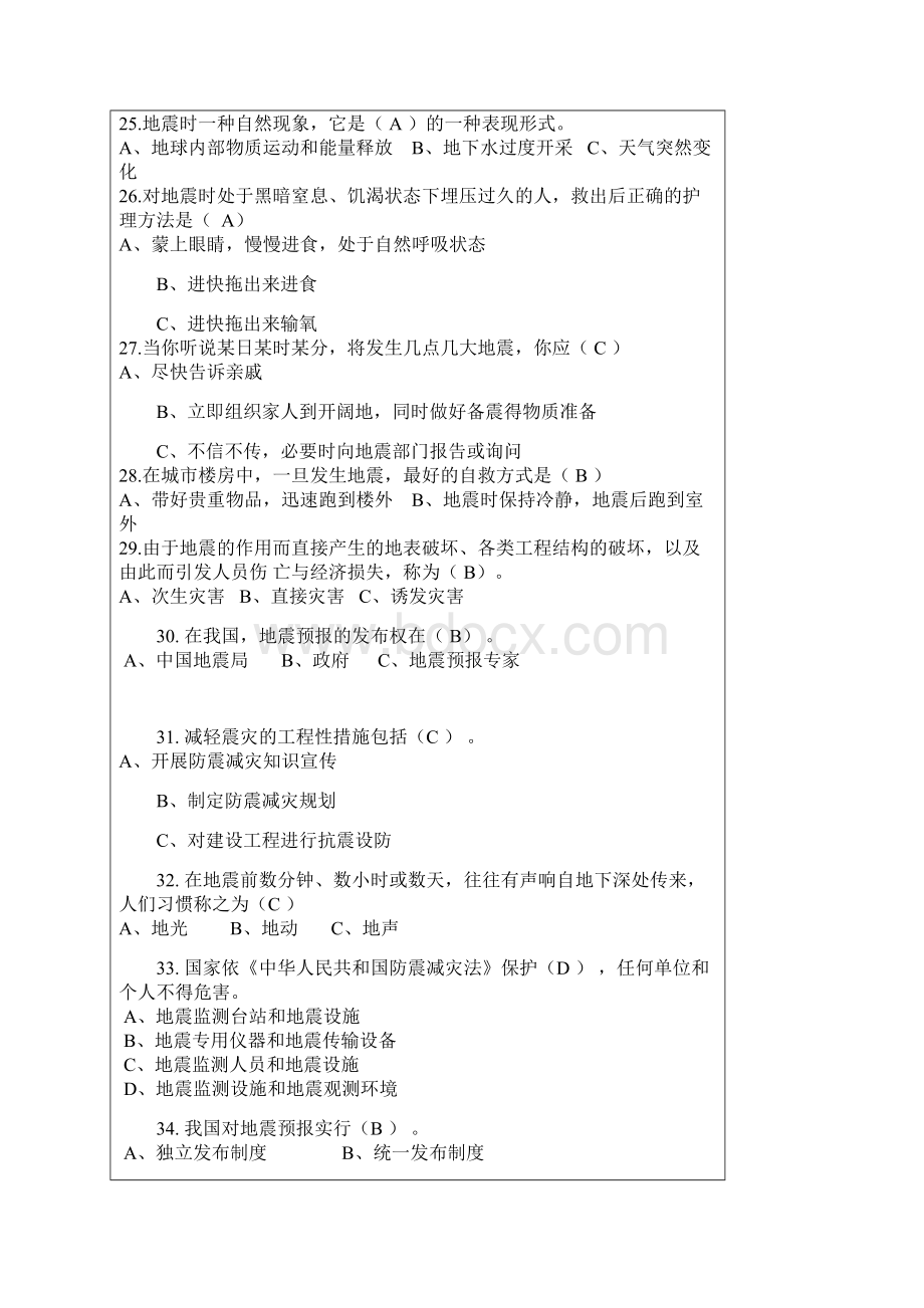 防震减灾科普知识竞赛题目及答案Word文件下载.docx_第3页