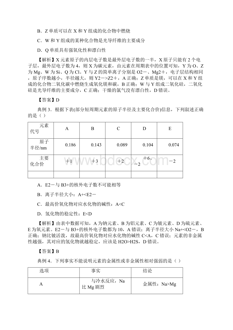 高考推荐届高考化学专题十元素周期表中的位构性的关系精准培优专练.docx_第2页