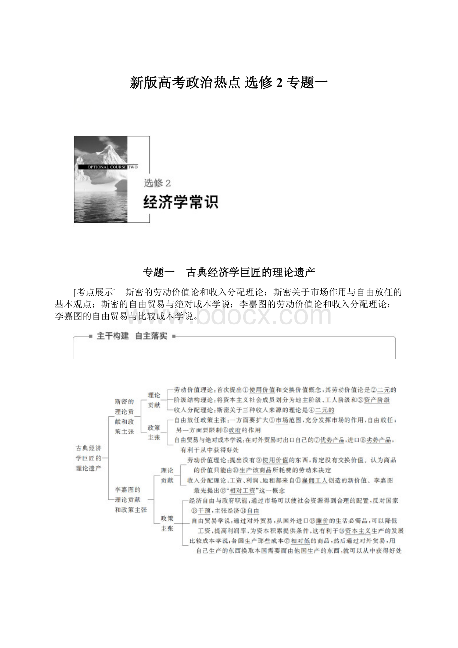 新版高考政治热点 选修2 专题一Word格式文档下载.docx