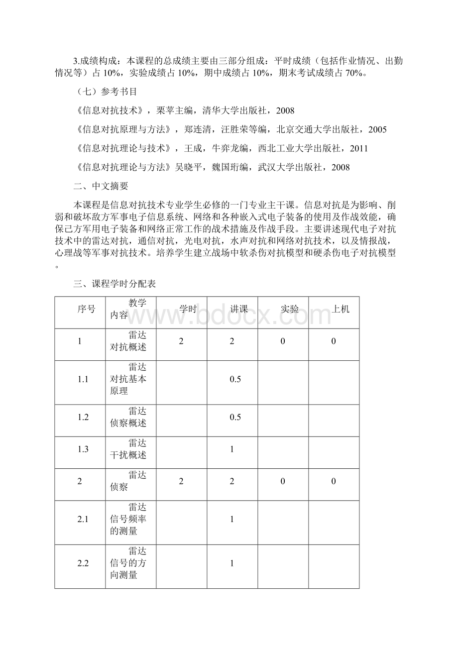 信息对抗技术教学大纲信息对抗原理与方法.docx_第2页