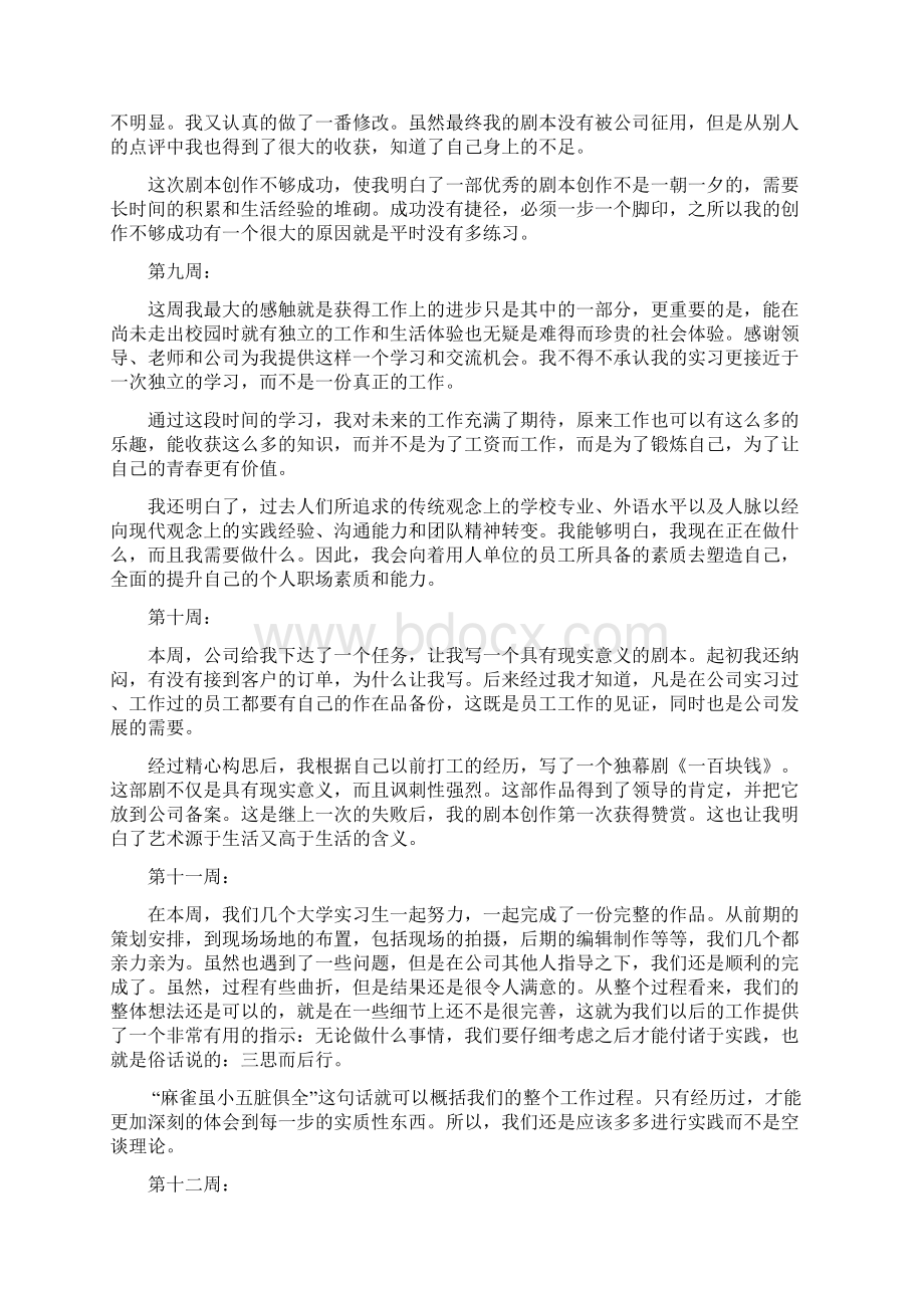 大学生传媒专业实习周记.docx_第3页