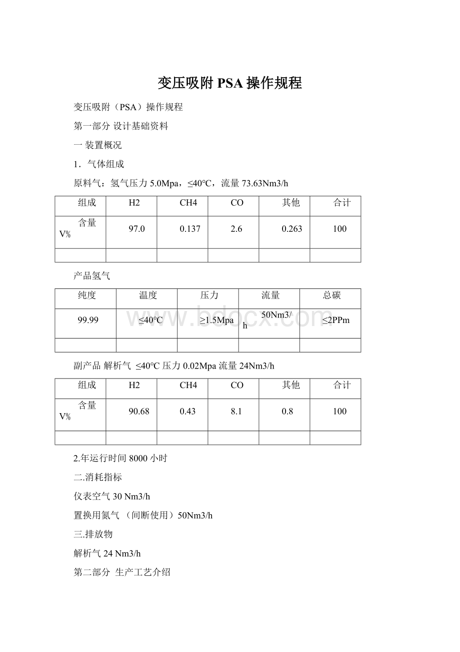 变压吸附PSA操作规程文档格式.docx_第1页