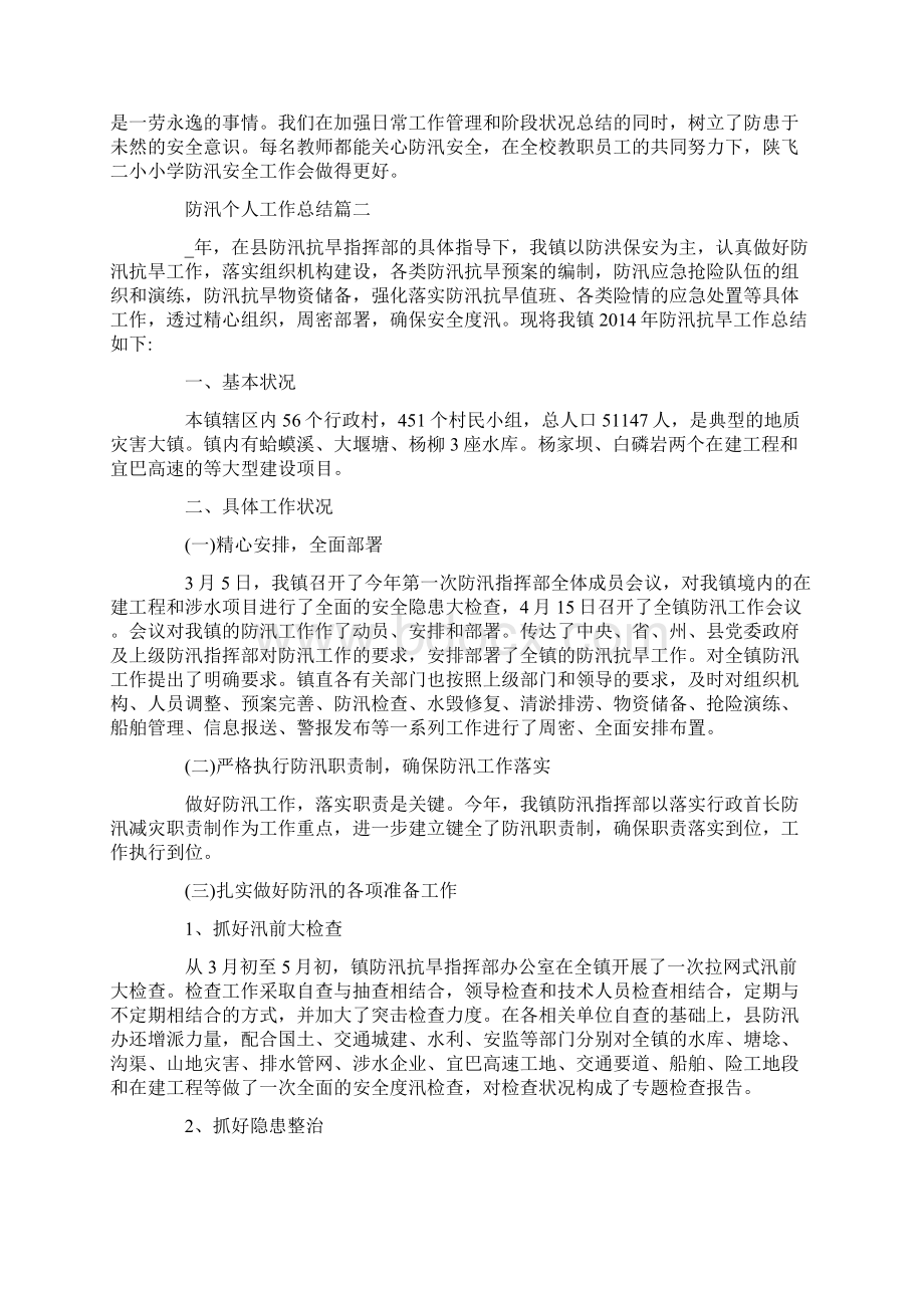 防汛个人工作总结.docx_第2页