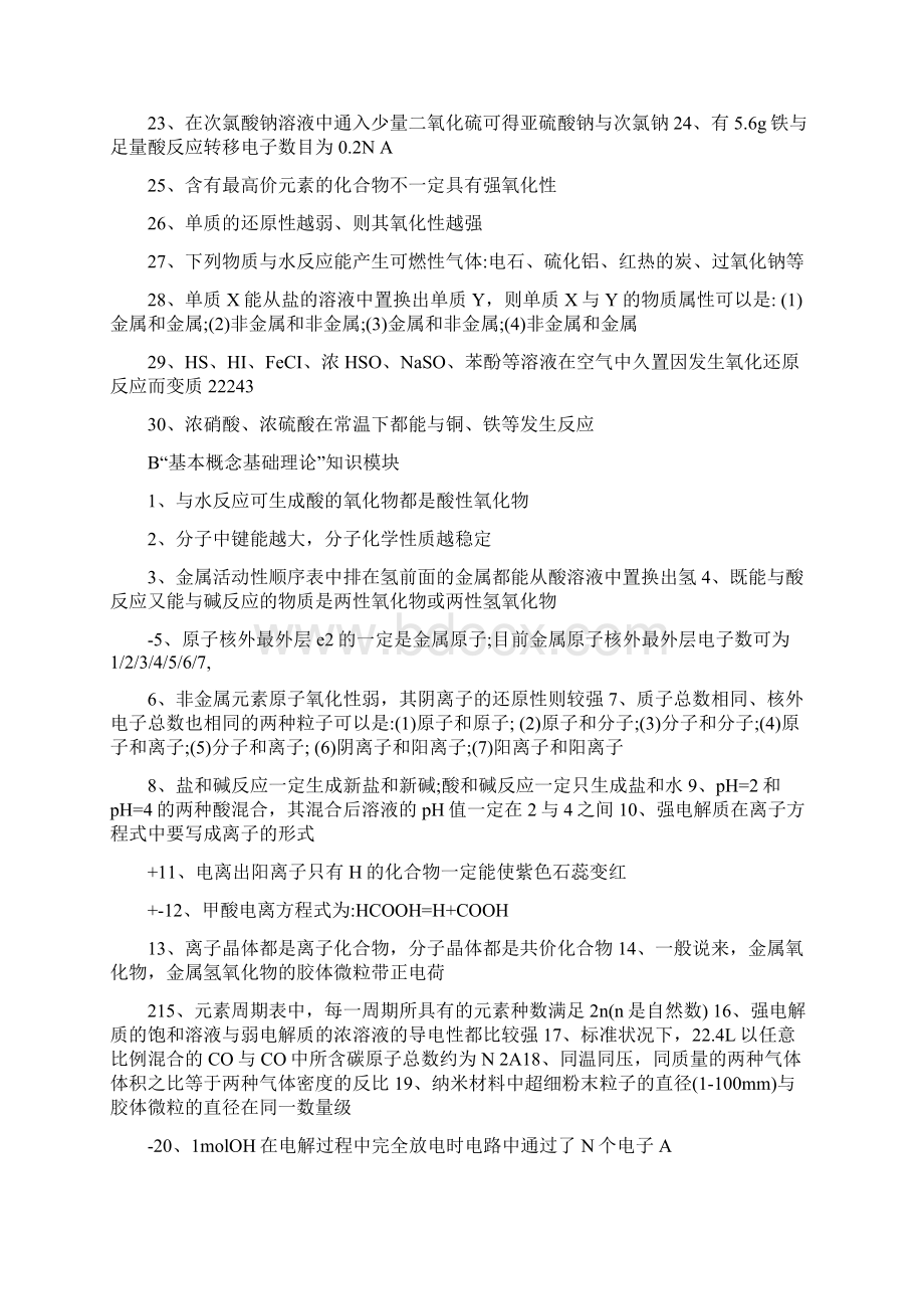 最新复习届巢湖一中高考化学第一轮复习重点知识整理优秀名师资料Word格式.docx_第2页