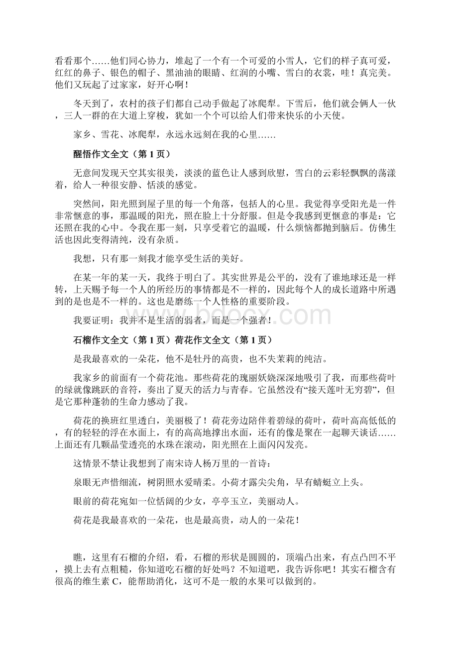 最新小学四级作文大全55358讲解学习文档格式.docx_第3页