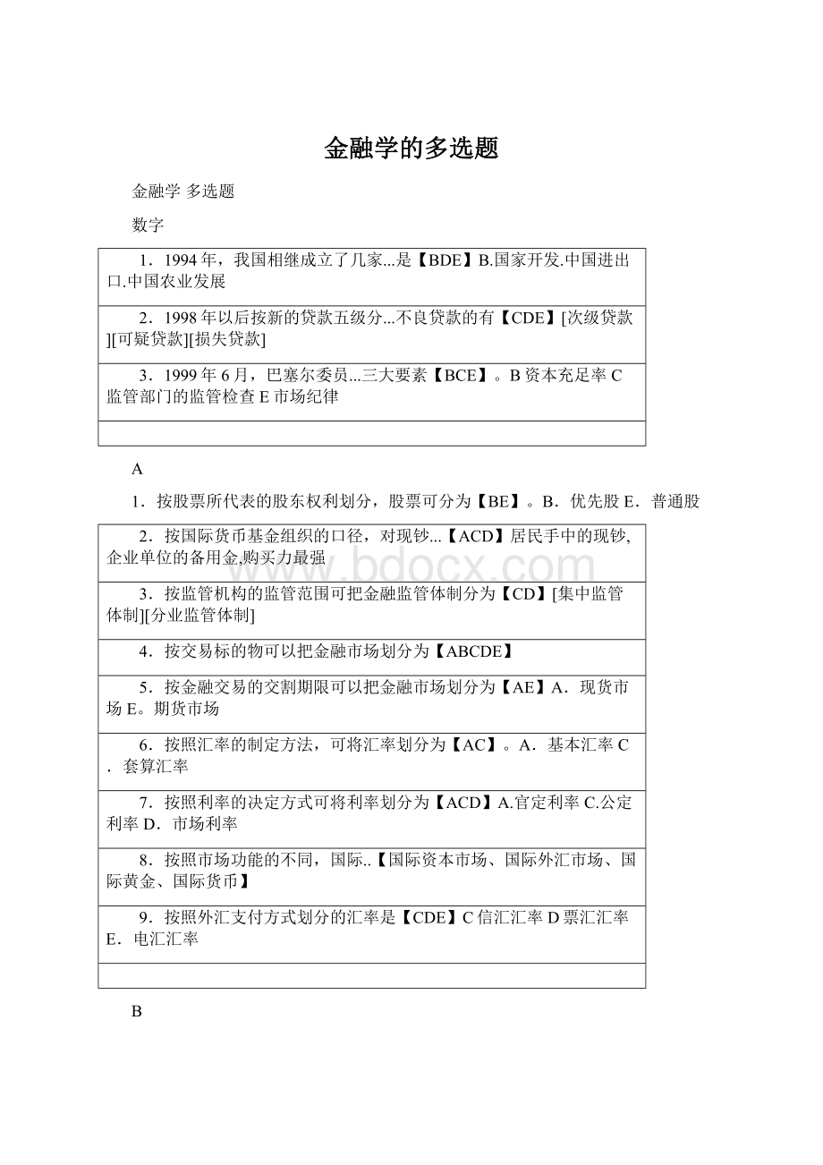 金融学的多选题.docx