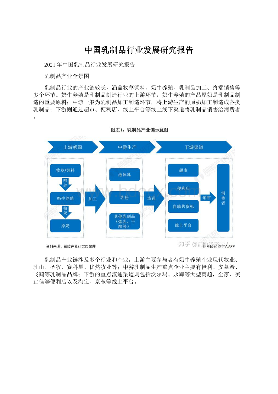 中国乳制品行业发展研究报告.docx_第1页