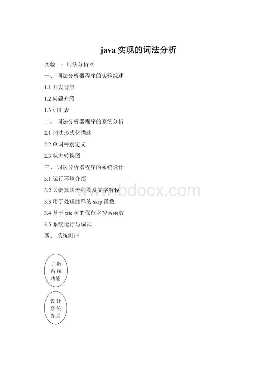 java实现的词法分析.docx