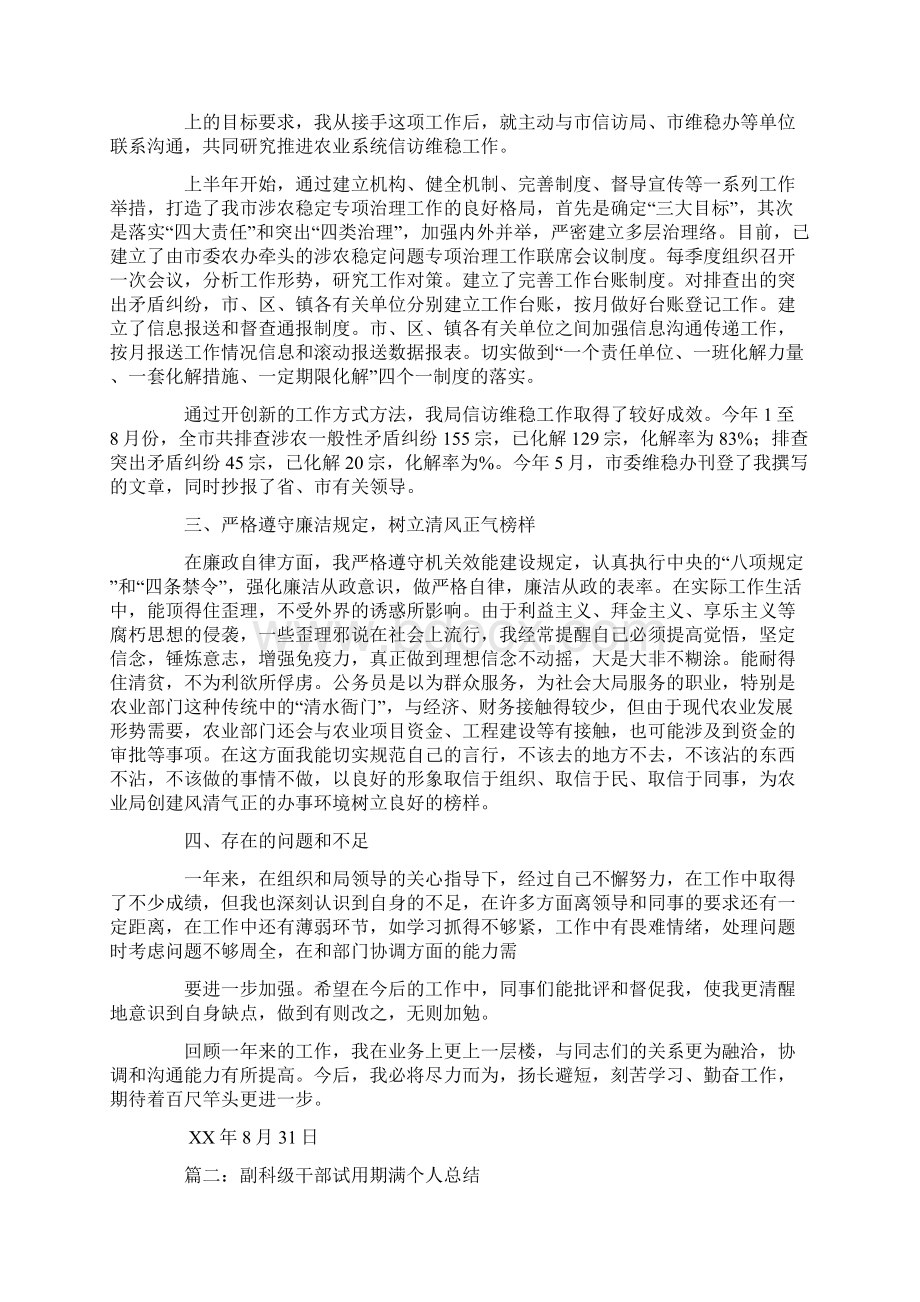 科级干部试用期个人思想工作总结.docx_第2页