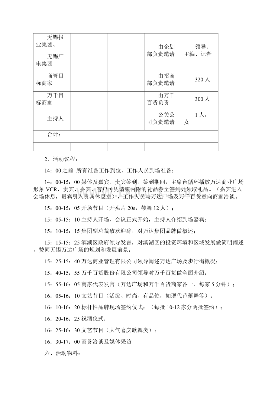 无锡滨湖区万达广场招商大会执行方案.docx_第3页