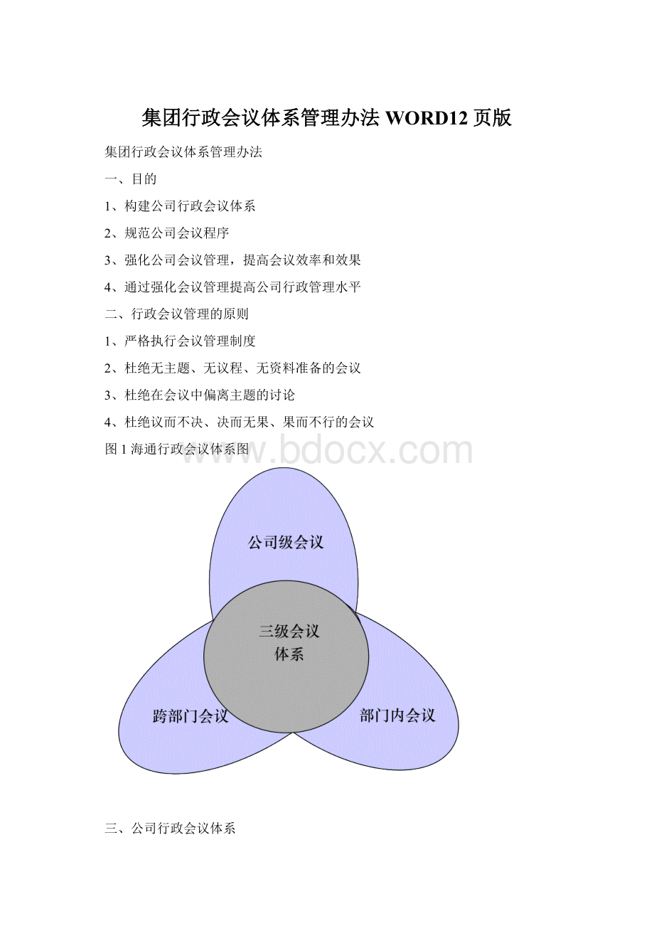 集团行政会议体系管理办法WORD12页版.docx