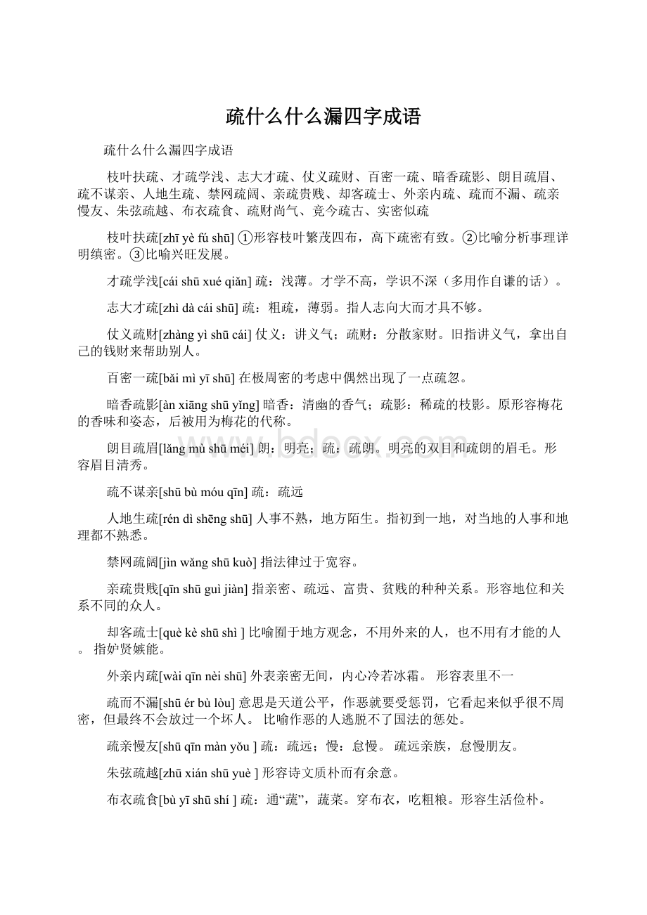 疏什么什么漏四字成语.docx_第1页