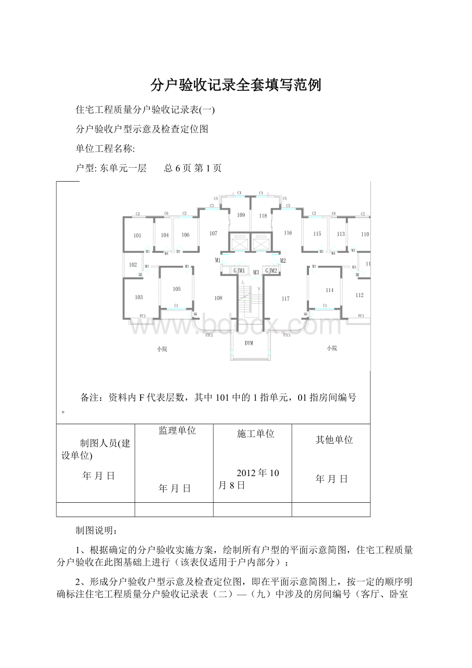 分户验收记录全套填写范例.docx_第1页