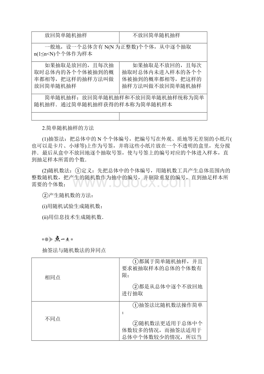 人教A版数学必修章册学案911简单随机抽样含答案Word下载.docx_第3页