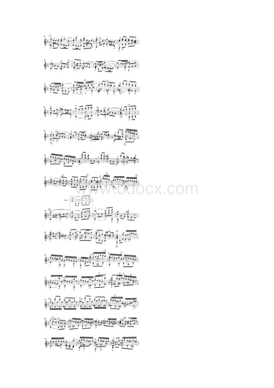 《巴赫琉特琴组曲第二首》Bach Lute suite No2 in C minor BWV997 J S Bach古典吉他谱.docx_第3页