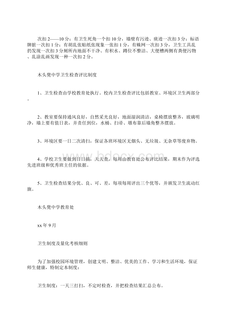 卫生制度及量化考核细则Word格式文档下载.docx_第3页