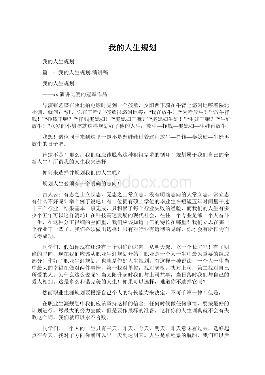 我的人生规划.docx_第1页